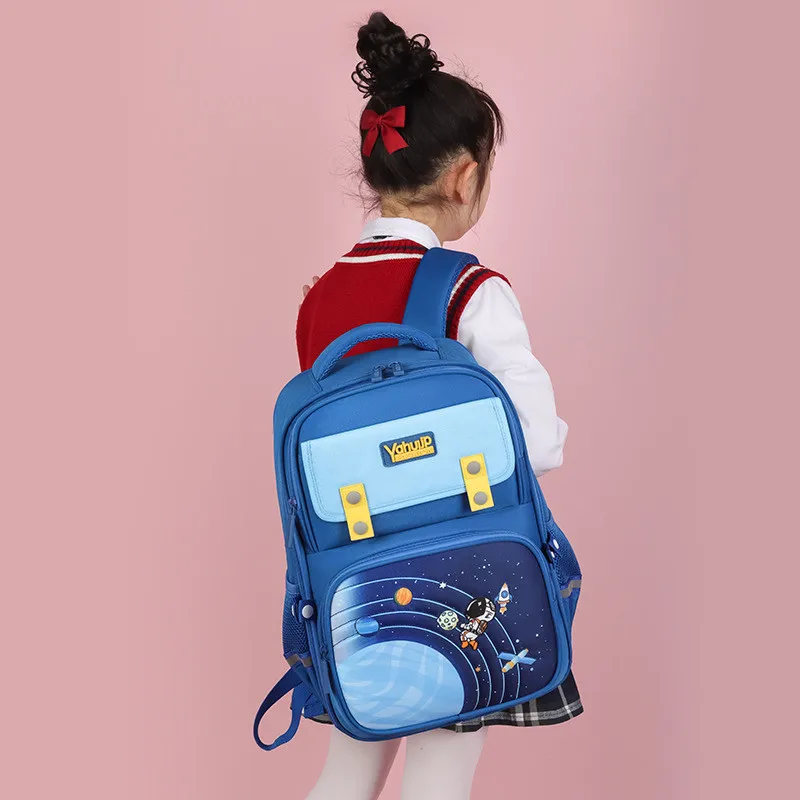 

Student Schoolbag 2024 Spine Protection and Lightweight Children's Backpack High Aesthetic Value Cartoon Waterproof Kid's Bag