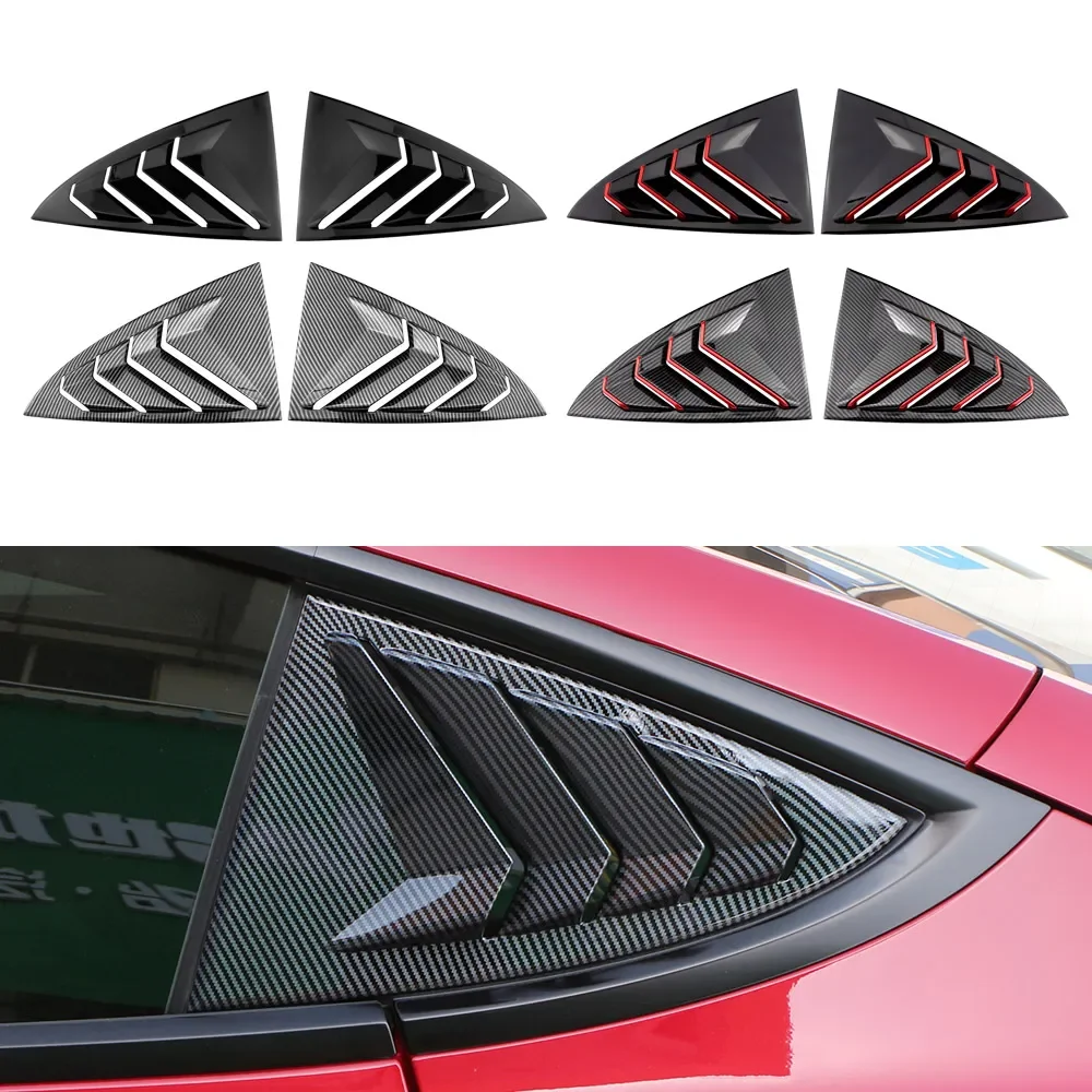 

2Pcs ABS Car Rear Window Shutters Blinds Window Shade Trim Sticker for Tesla Model 3 Model3 2016 - 2023 Styling Accessories
