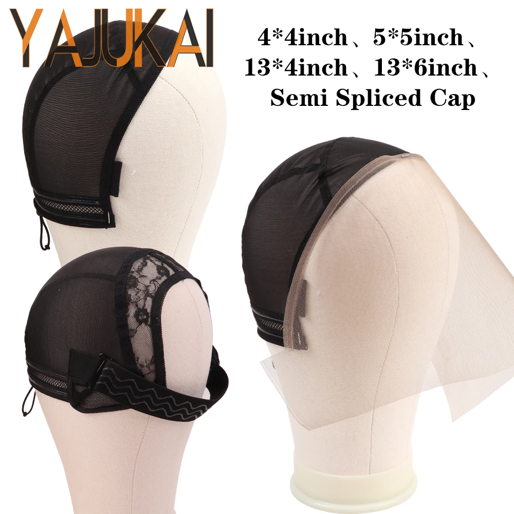 Half Wig Cap Drawstring Caps For Making Wigs 1 Sewing Wig Base Cap And 1 Removable Wig Elastic Band 1 Hd Hair Net For Wig Making