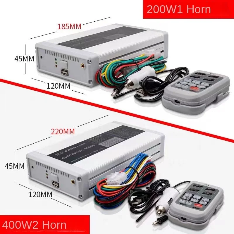 200W 400W MD830 high-power Loud Car Warning Alarm Police Ambulance Fire Siren PA Speaker MIC System for All Specific Vehicles 