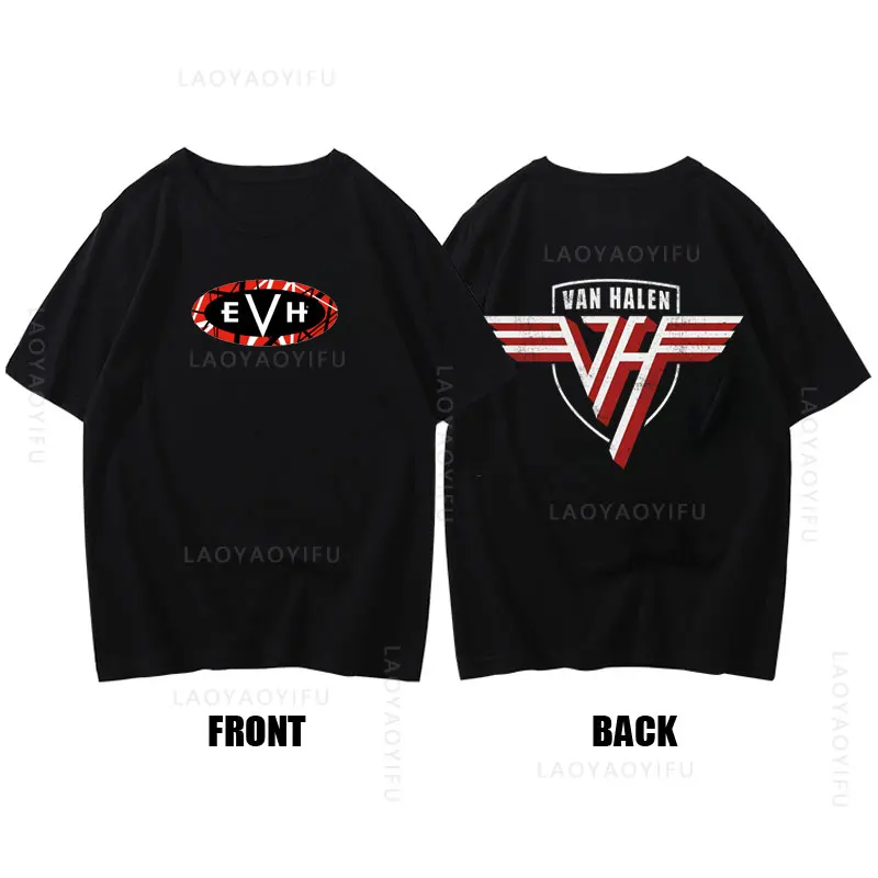 Hot Sale Eddie Van Halen Evh Theme 100%Cotton Summer Streetwear Unisex T Shirt Clothing Unique Short Sleeve Tee Graphic Gym Top