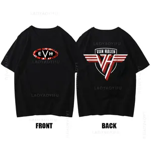 Unisex Eddie Van Halen tema t-shirt, 100% algodão, verão Streetwear, roupa original, manga curta Tee, Top ginásio gráfico, venda quente 8 principais vendas relogio van heusen - №4