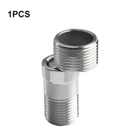 1/2pcs Faucet Angled Curved Feet Extendable Nipple For 360° Rotatable Corner Joint Faucet Angled Curved Foot Stainless Steel