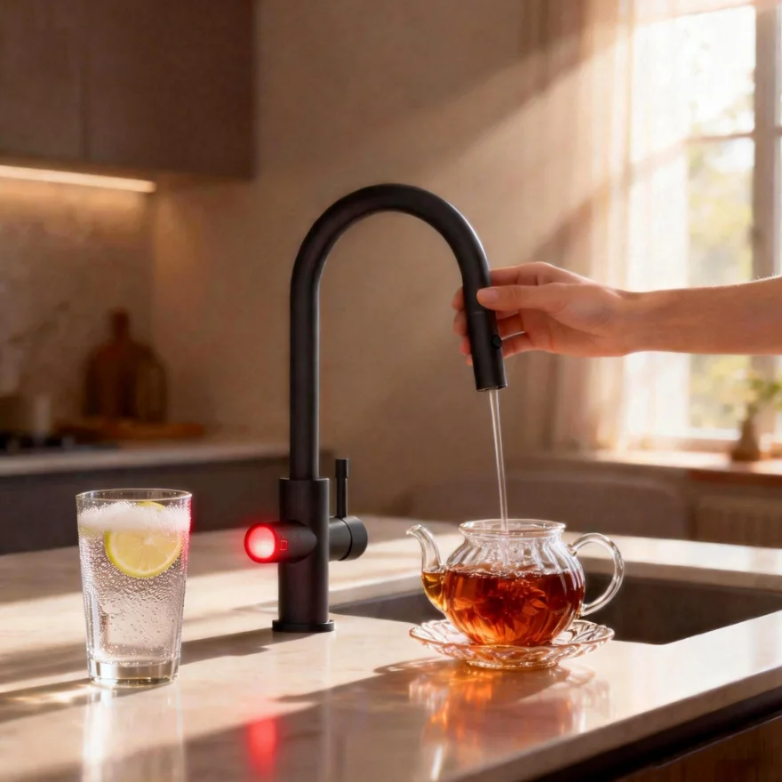 5 in 1 Under Sink Water System Digital Faucet Controlled by Soda Water Maker