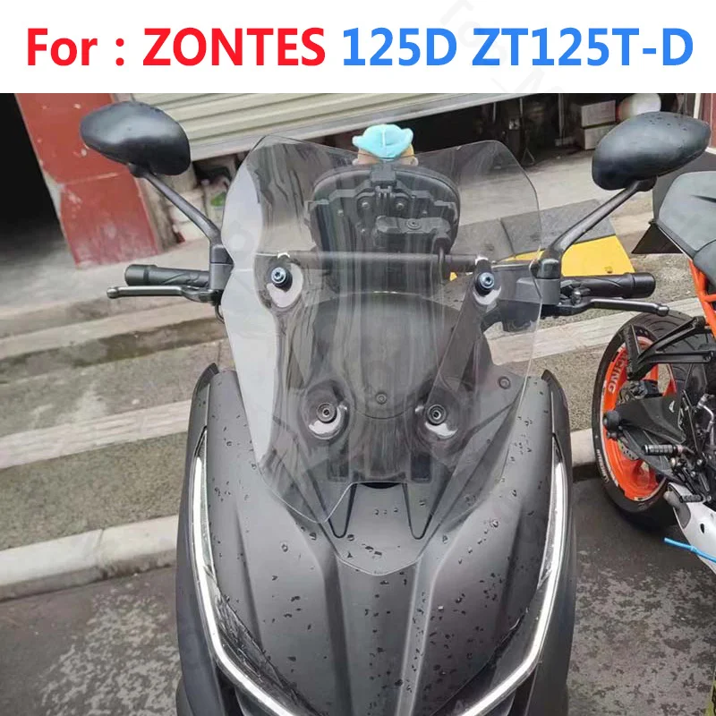 For Zontes 125D 125 D ZT125D ZT125T-D D125 D 125 Motorcycle Sport Windshield Windscreens Wind Deflectors Viser Visor Transparent 