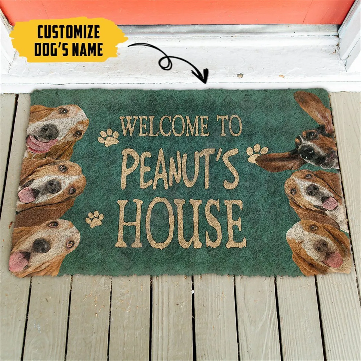 Home Fashion Textiles - Basset Hound Welkomstdeurmat 3D All Over