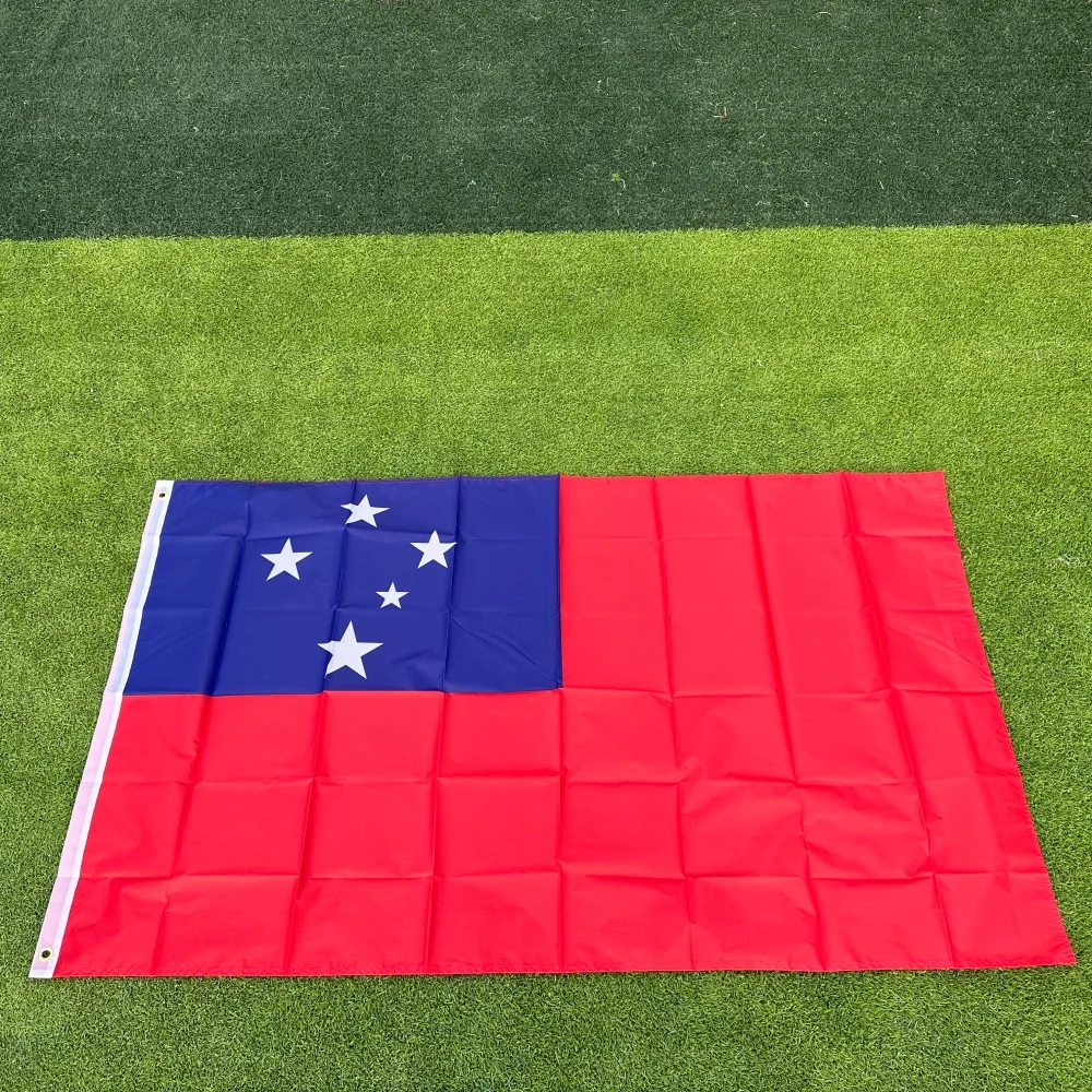FlagGo Samoa Flag 150x90cm 3x5 FT Red Blue Southern Cross 5 Stars Polyester Double Stitched Outdoor Indoor Decoration