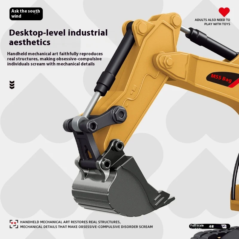Nova mini escavadeira em escala caminhão basculante 1:64 veículo de engenharia de controle remoto mini empilhadeira presente de aniversário brinquedo caminhões rc