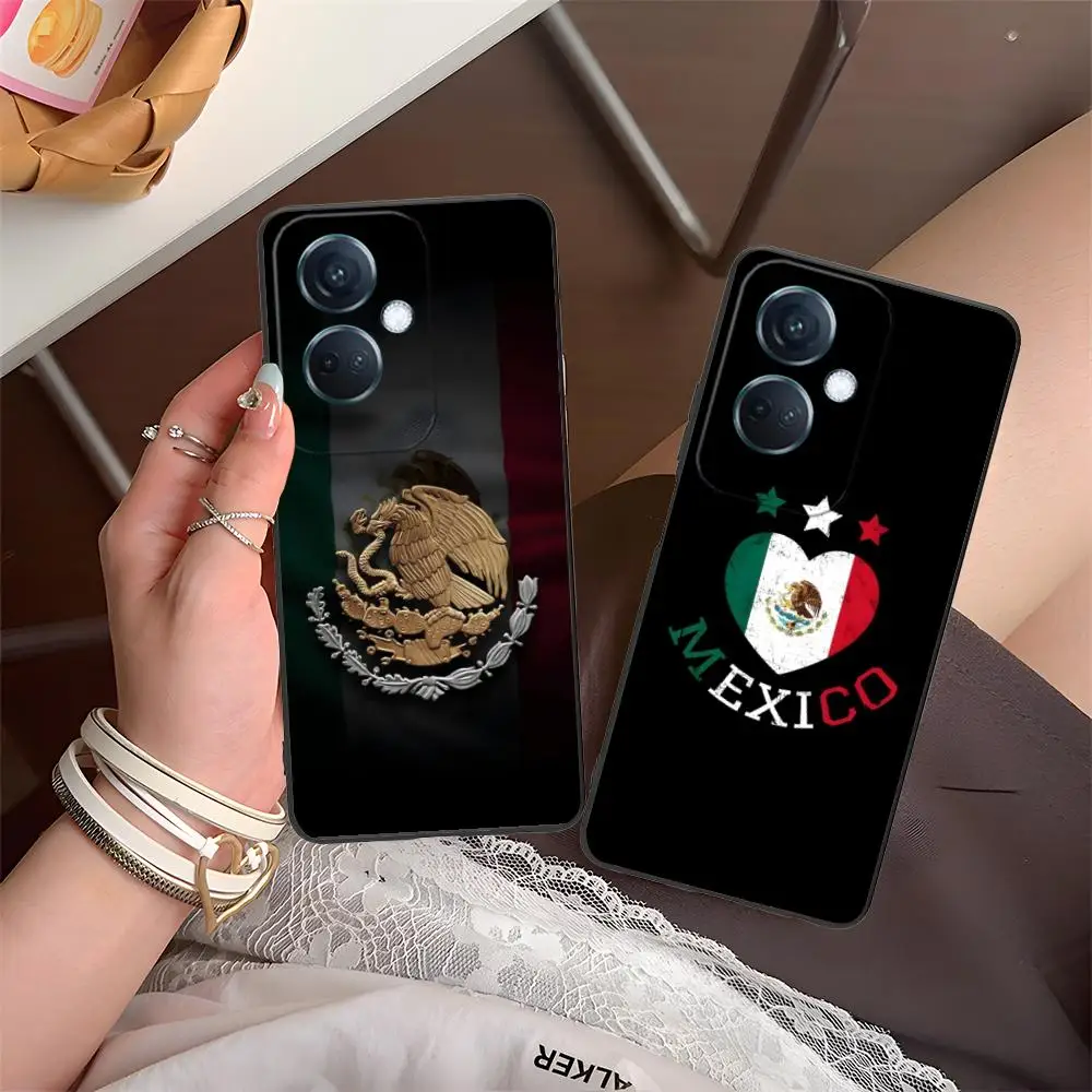 Casing Handphone Motif Bendera Meksiko untuk OPPO Reno 14 13 12 11 10 9 8 7 6 5 F T Pro 5G, Cetak Warna-warni, Mewah, Cantik
