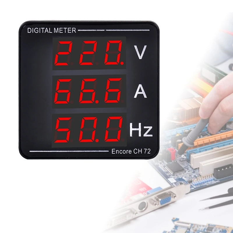 & Current Meter Frequency Meter Digital Display AC50-500V 1-140A High-precision Digital Meter Voltmeter Ammeter