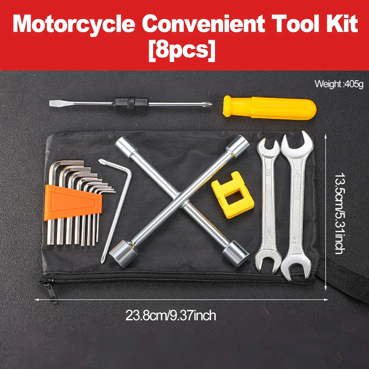 8pcs-Socket Electric Bicycle Repair Tool Kit Wrench Hexagonal Home Repair Tool Set Cr-V Screwdriver Portable Tool Set Mechanics