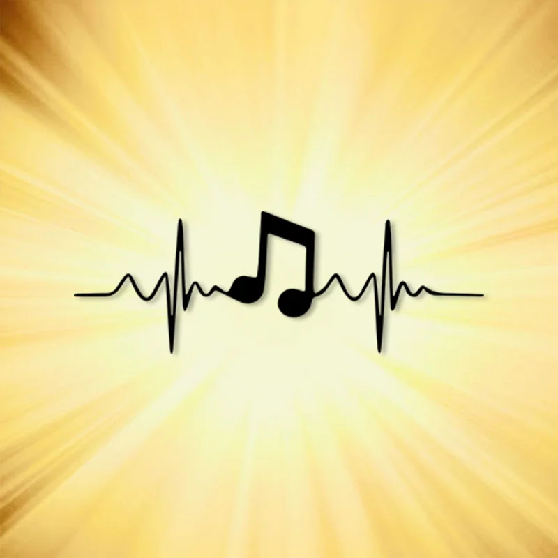 1 pieza de arte de pared metálico vintage con diseño de latido de corazón musical - Escultura retro de hierro con notas musicales