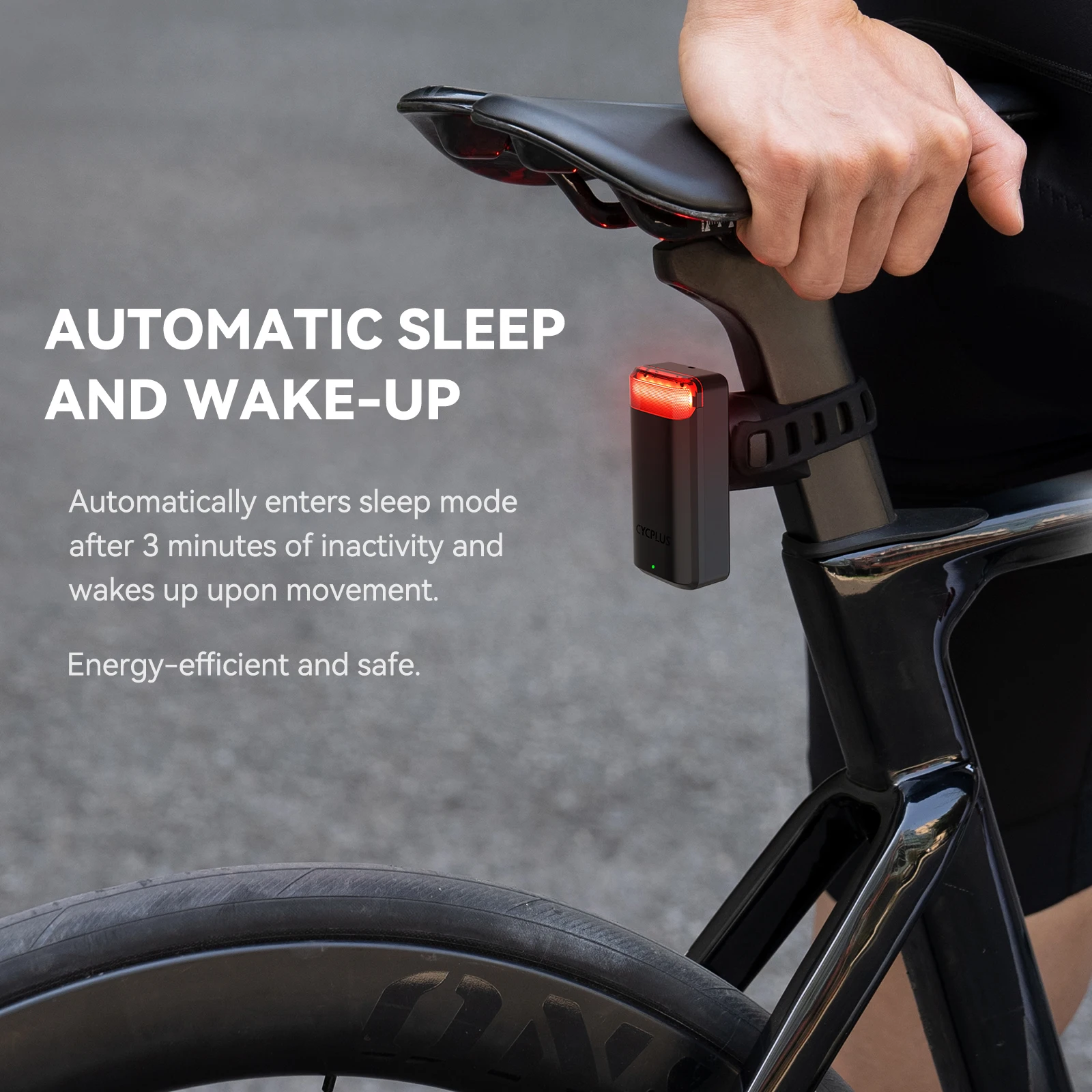 Bicycle Radar Tail Light with Brake Sensing - USB Rechargeable IPX6