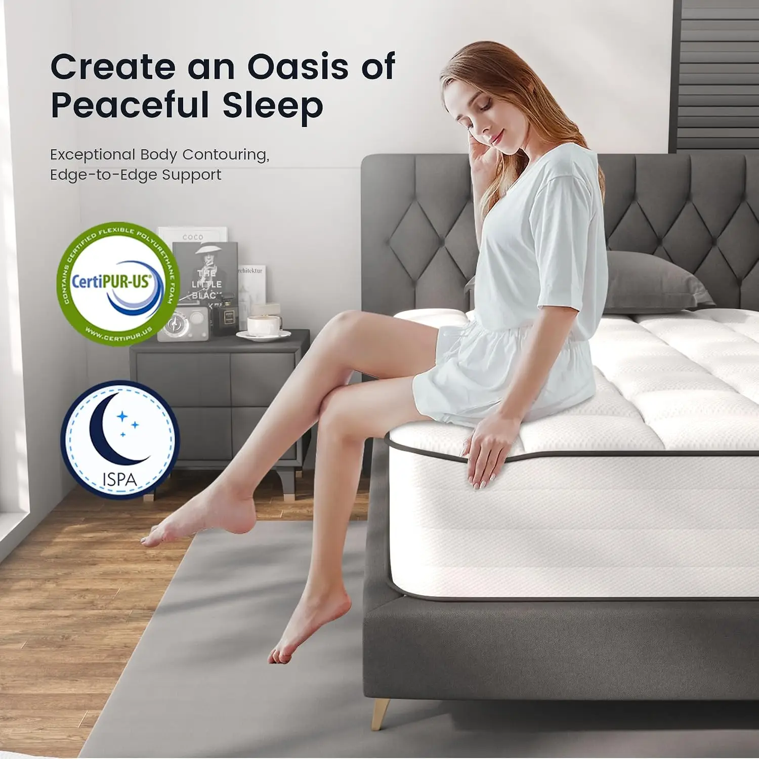 8 Inch Hybrid Twin Mattress in a Box, Medium Firm Pocket Spring