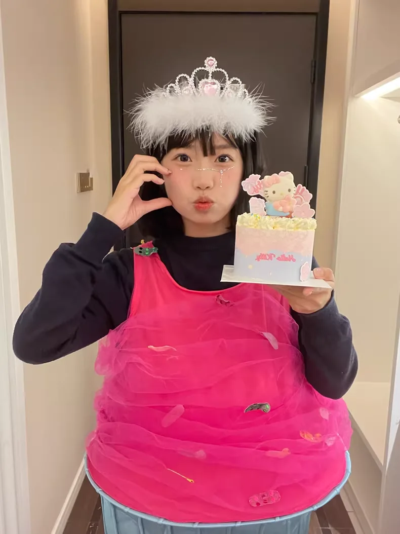 Halloween Adult Children School Stage Performance COS Snack Cake with Hat Dessert Ice Cream Doll Costume Harlin Dance 