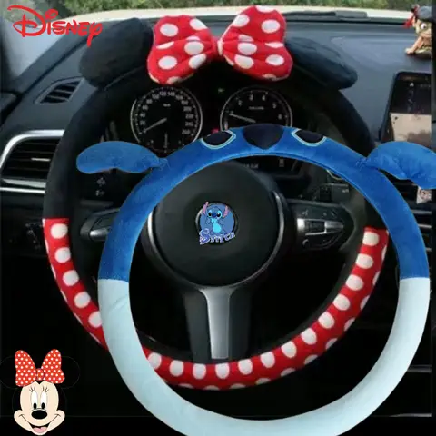 Disney simpatico cartone animato Stitch Minnie nuovo quattro stagioni universale semplice moda auto antiscivolo protezione del volante traspirante