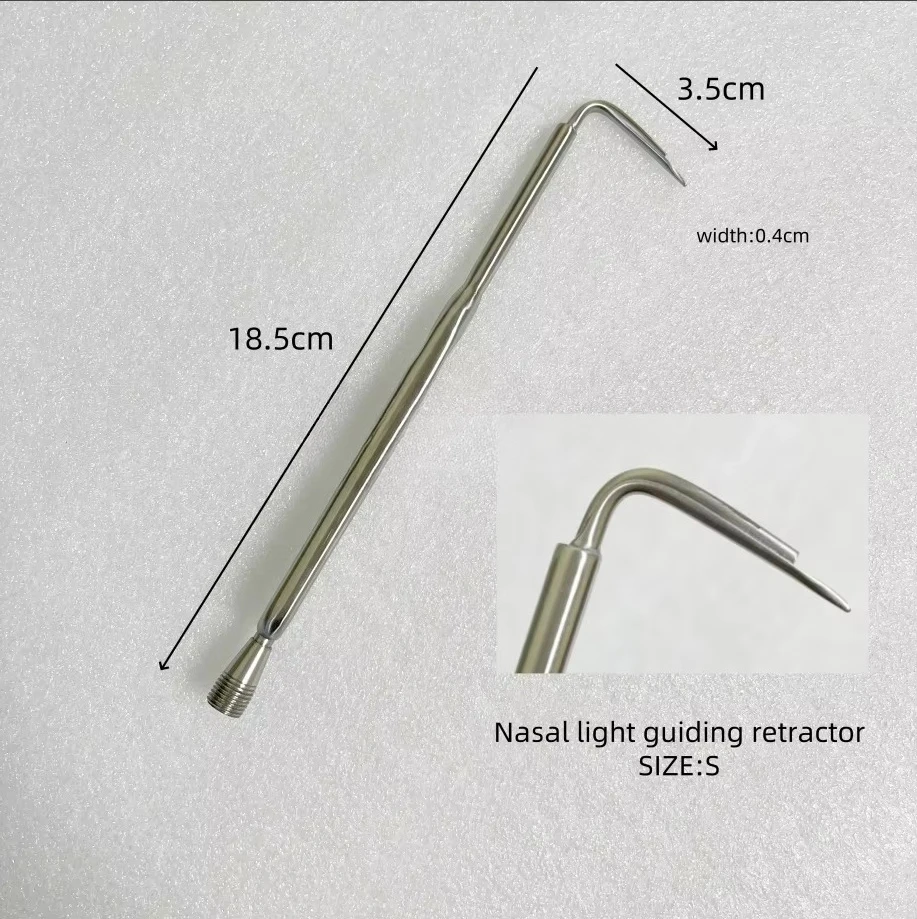 Nasal Light Guiding Retractor Fiber Optic Lighted Retractor for Rhinoplasty Stainless Steel Plastic Surgery