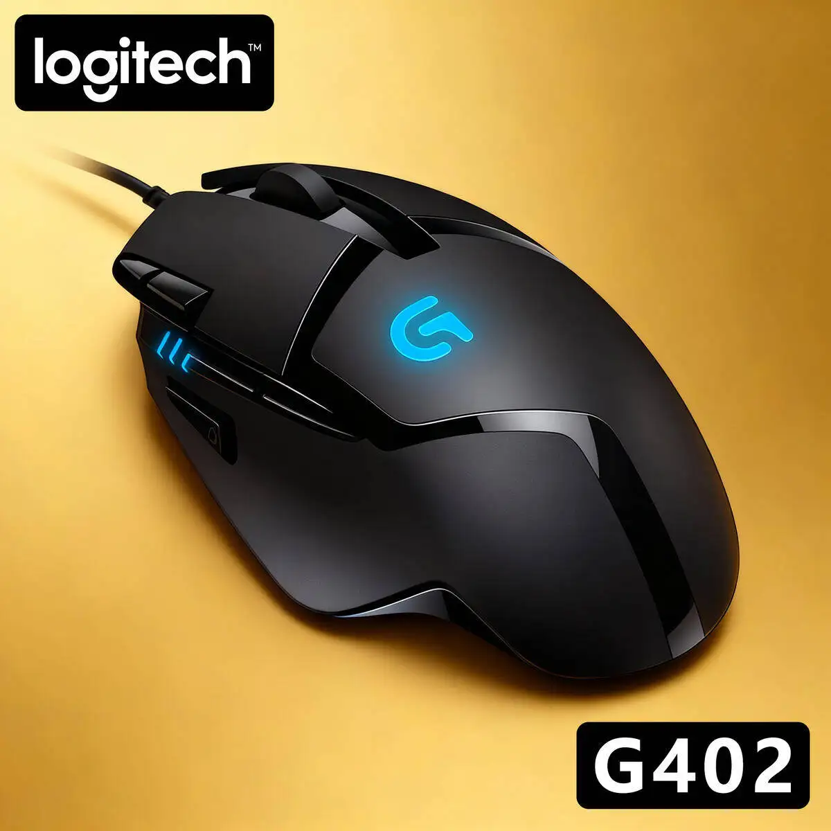 

Logitech G402 Hyperion Fury Wired Mouse, 4000 DPI, 8 Programmable Buttons, Fusion Engine, 500 IPS, 1ms Response, Ergonomic, PC