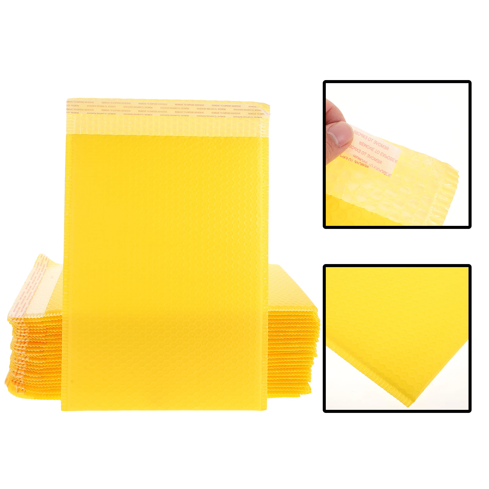 

25 PCS Padded Waterproof Bubble Bag Packaging Bags Express Pouches Yellow Pe Package