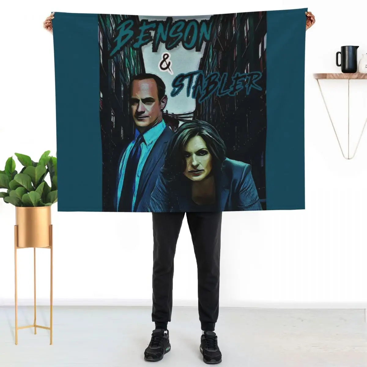 

Benson & Stabler Law and Order: SVU Throw Blanket Cozy Throw Blanket Birthday Gift for Him Her