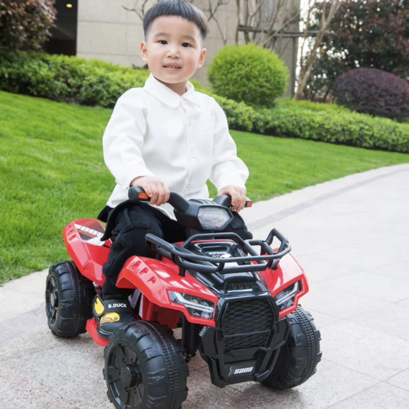 Coche eléctrico de asiento ancho con Buggy de playa antiribaltes de 4 ruedas para niños de 2 a 6 años, coche eléctrico con Control remoto Parental y absorción de impacto