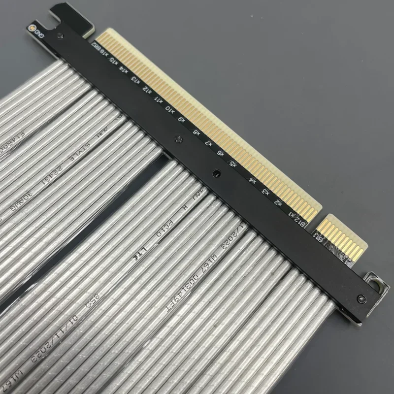K33VS Silver-Plated Wire PCIE PCI Express 4.0 X16 To X16 Extender Male To Male Pcie TX-RX Signal Direct Extension Adapter Jumper