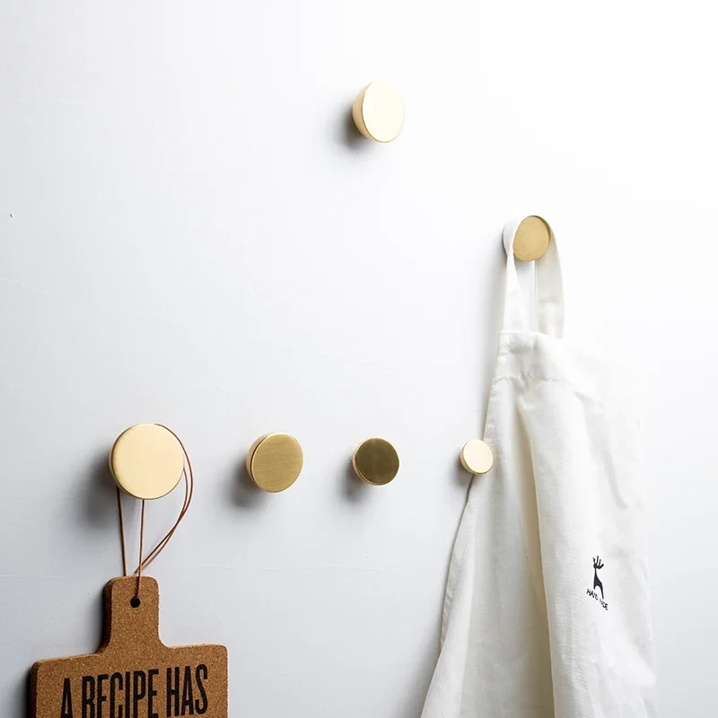 Northern Europe Irregular Tilted Brass Hook Clothes Cap Hanger Wall Decoration Metal Hooks Hanging Storage Rack