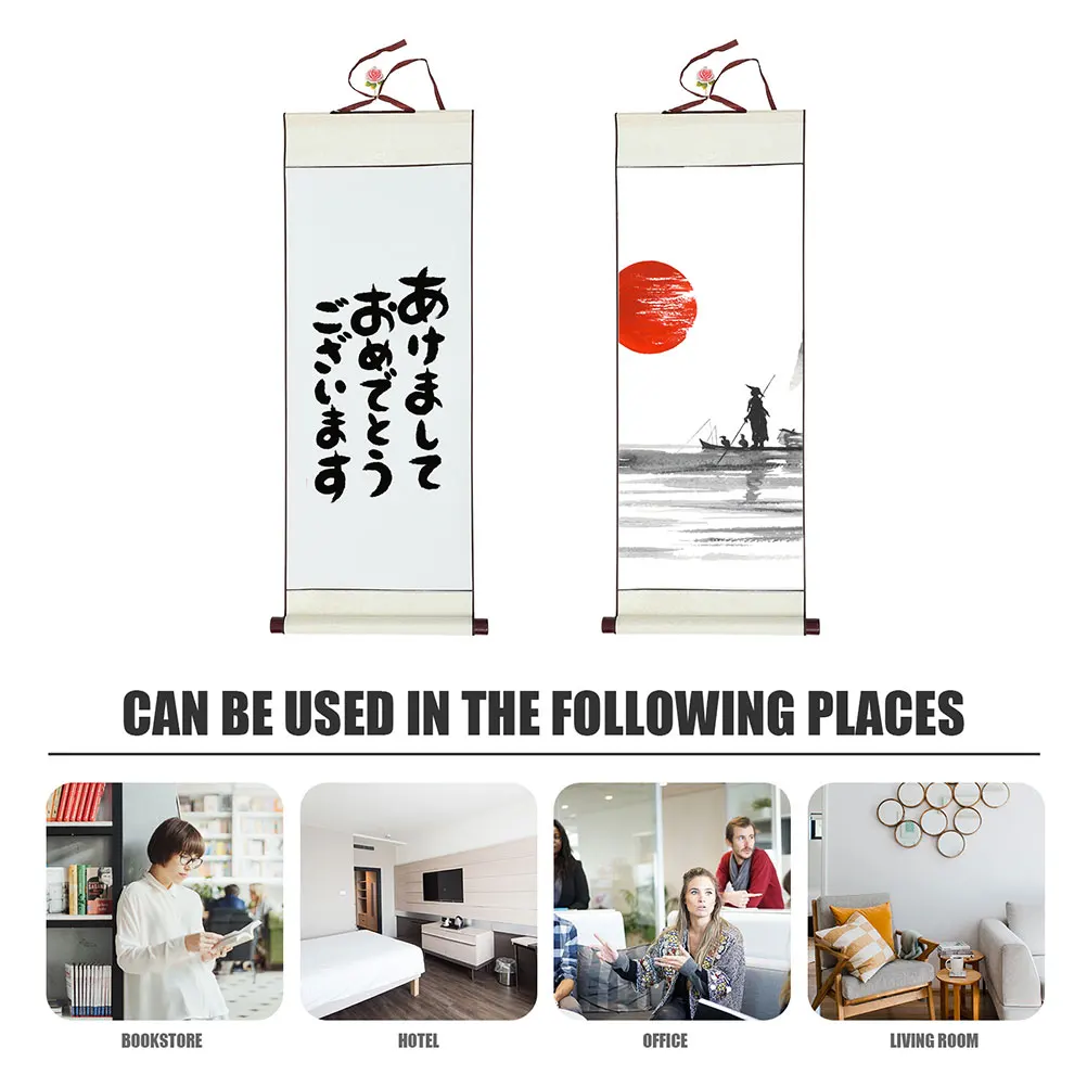 

2 Pcs Reel Chinese Calligraphy Paper Xuan Scroll Blank Simple Fabric Painting
