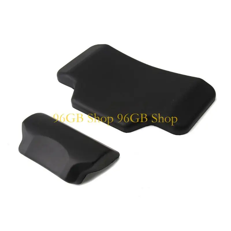 96GB Passenger Support Backrest Pads for Motorcycle Top Cases, 2 Piece Black PU Pad Set Sized for 45L 55L 65L Rear Trunk Case