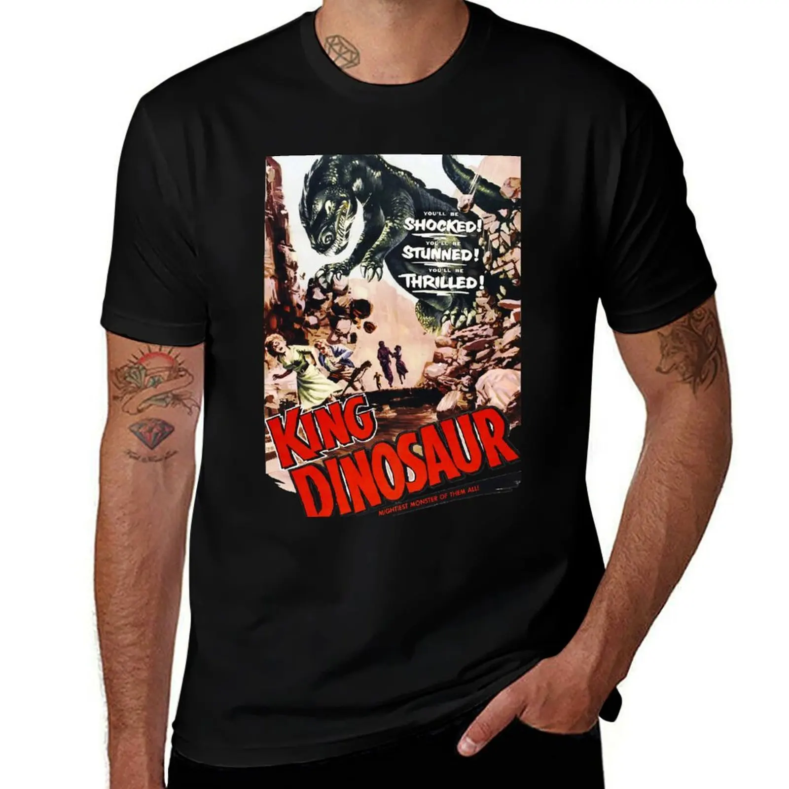 

Футболка King Dinosaur, забавные футболки, темные юмористические футболки для мужчин, хлопковая забавная футболка
