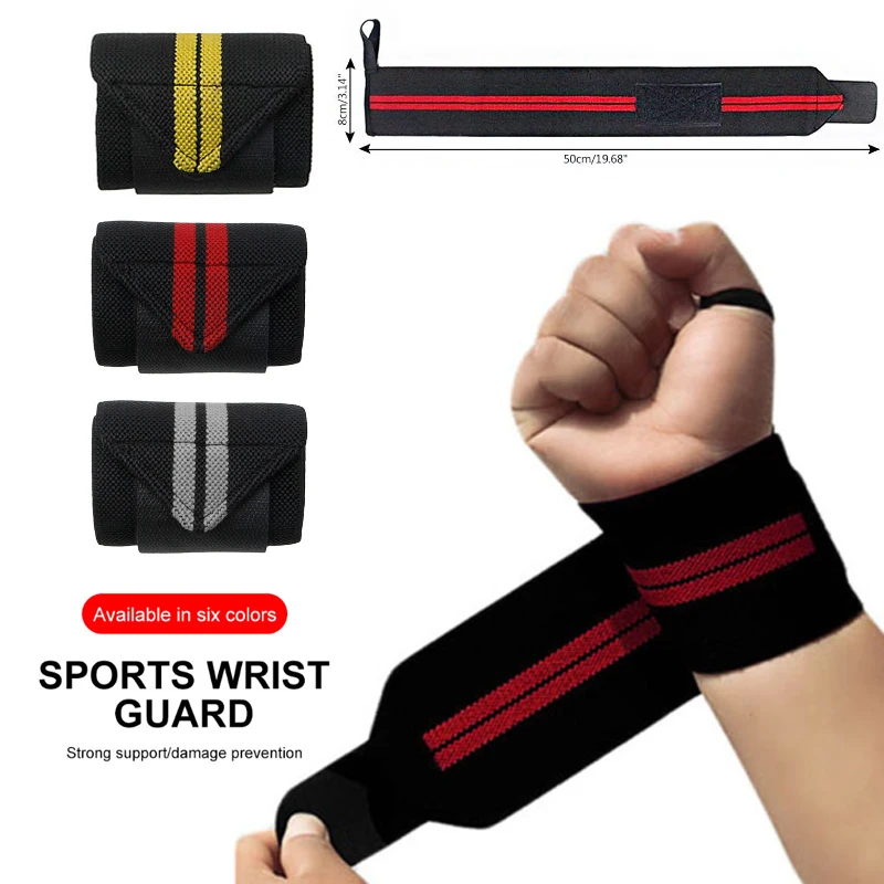 1PC Adjustable Wrist Straps Elastic Wristband and Wrist Fixers of Athletes Powerlifting Wrist Straps Men Women