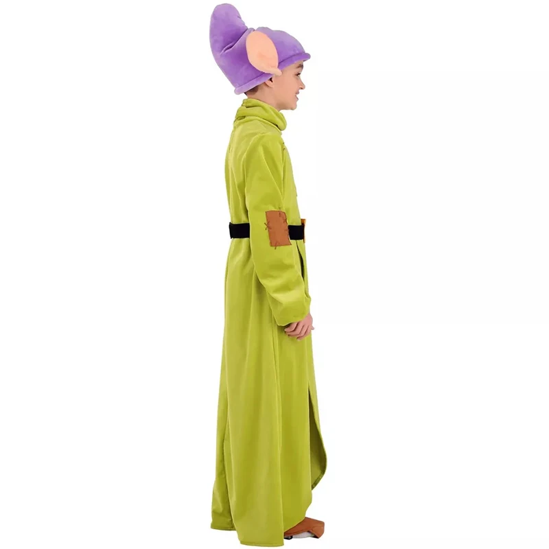 2025, Neuankömmling, Prinzessin, grüner Zwerg, Halloween-Kostüm für Jungen, Schneewittchen, Dopey, Kinderkostüm