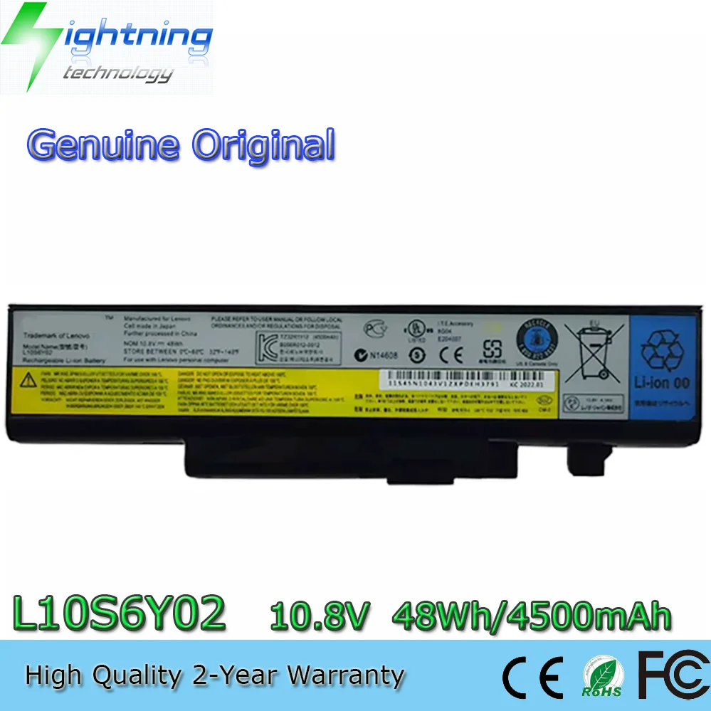 

New Genuine L10S6Y02 L10P6Y01 L10S6F01 57Y6626 OEM Battery for Lenovo Y470 Y570