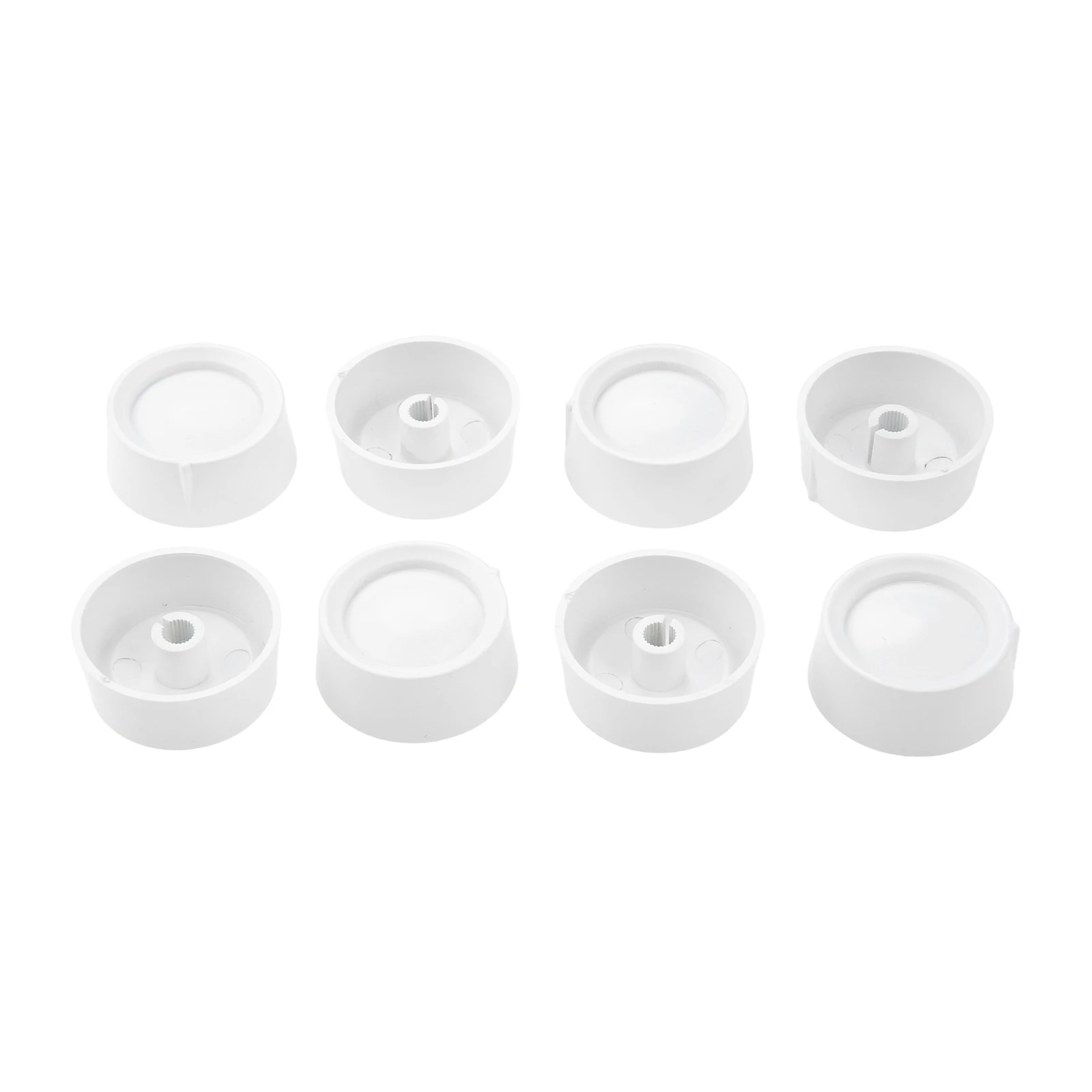 8PCS Matte White Dimmer Rotary Switch Knob For Home Office Renovation Projects Light Brightness Fan Speed Easy To Install
