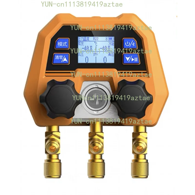 English interface DMG-4B digital display double meter valve electronic manifold refrigeration digital display manifold-14~800psi