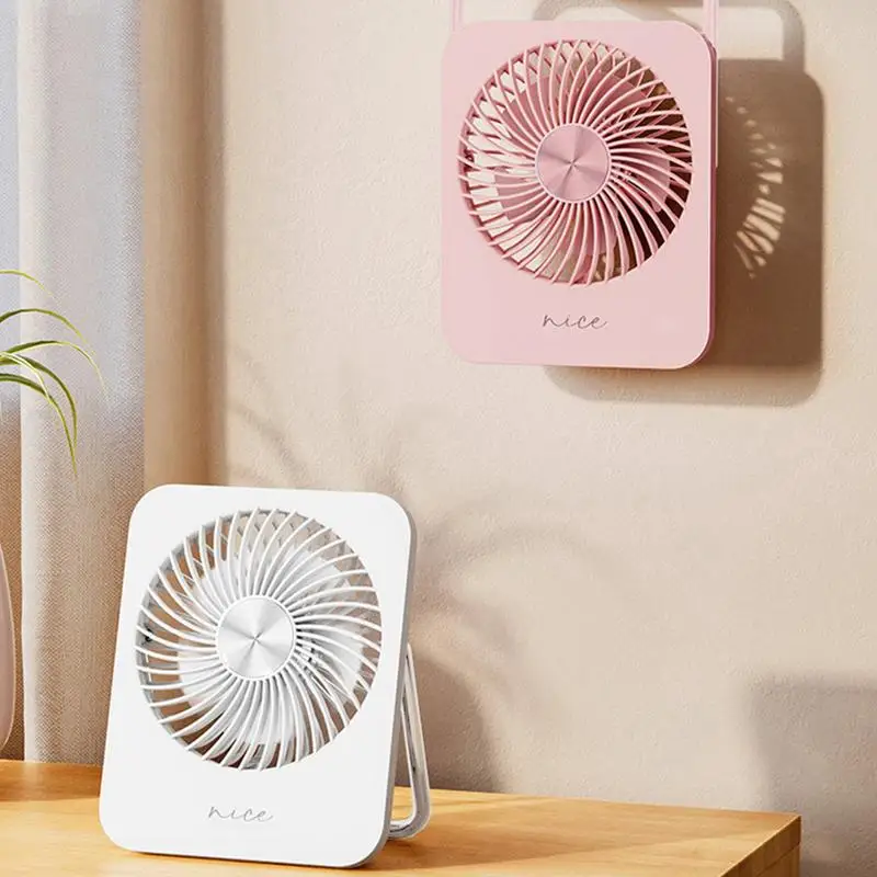 

Small Fan 3 Speeds Quiet Fan Wall Fan Personal Fan Silent Fan USB Rechargeable Desktop Fan For Outdoor Indoor Bedroom Camping