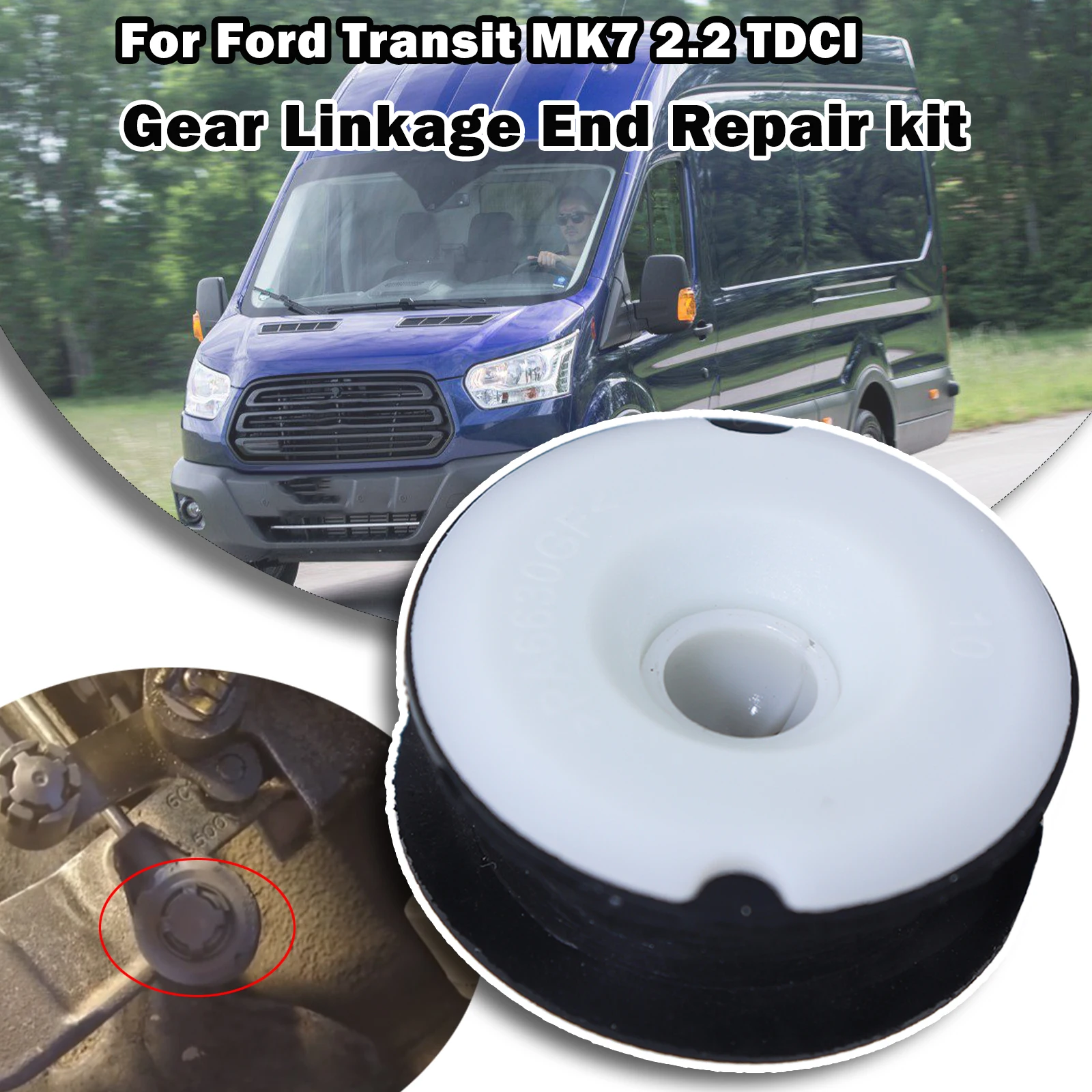 

5 Speed For Ford Transit MK7 2.2 RWD FWD Control Cable Linkage And Bushing Repair Kit Spare Parts Shifting Issue Fix 2006 -2014