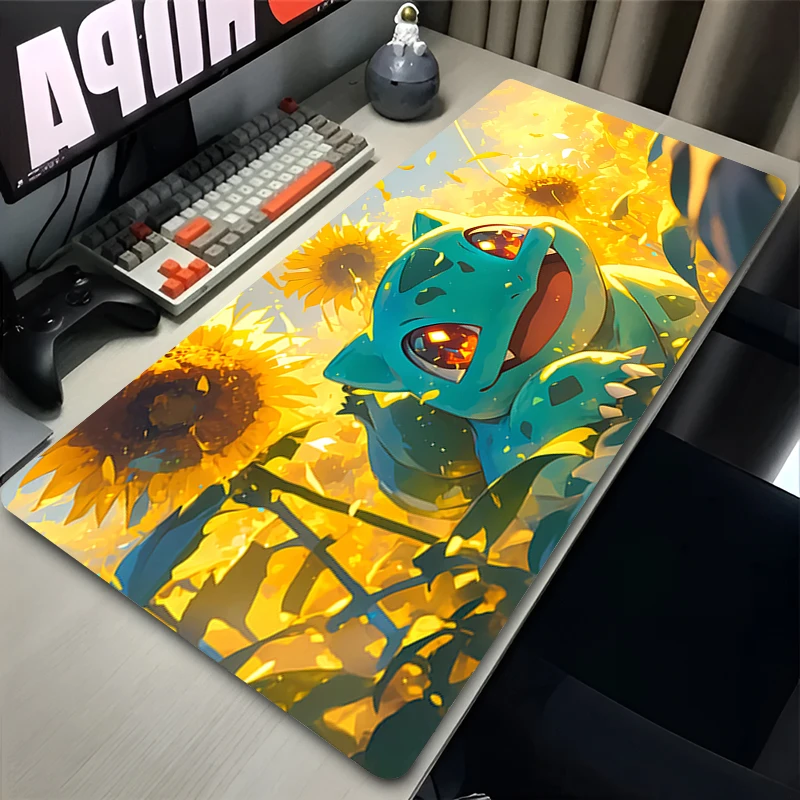 

Mouse Pad Non-Slip Rubber Edge locking mousepads Game play mats notebook computer Pad table mat PC carpet B-Bulbasaur Mousepad