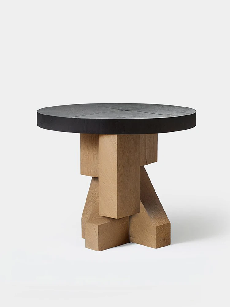 Bed and breakfast tea room geometric art small coffee table bedroom bedside corner table