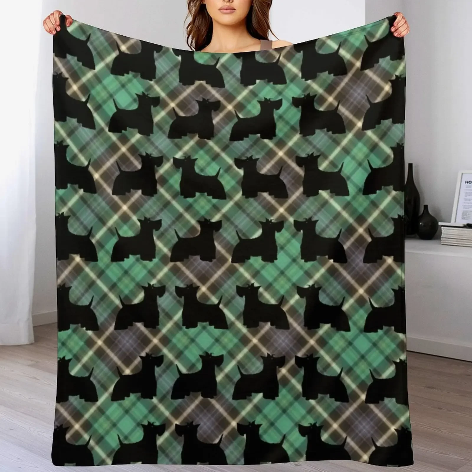 

Scottish Terrier Throw Blanket Cozy Microfiber Throw Blanket for Home Bedroom