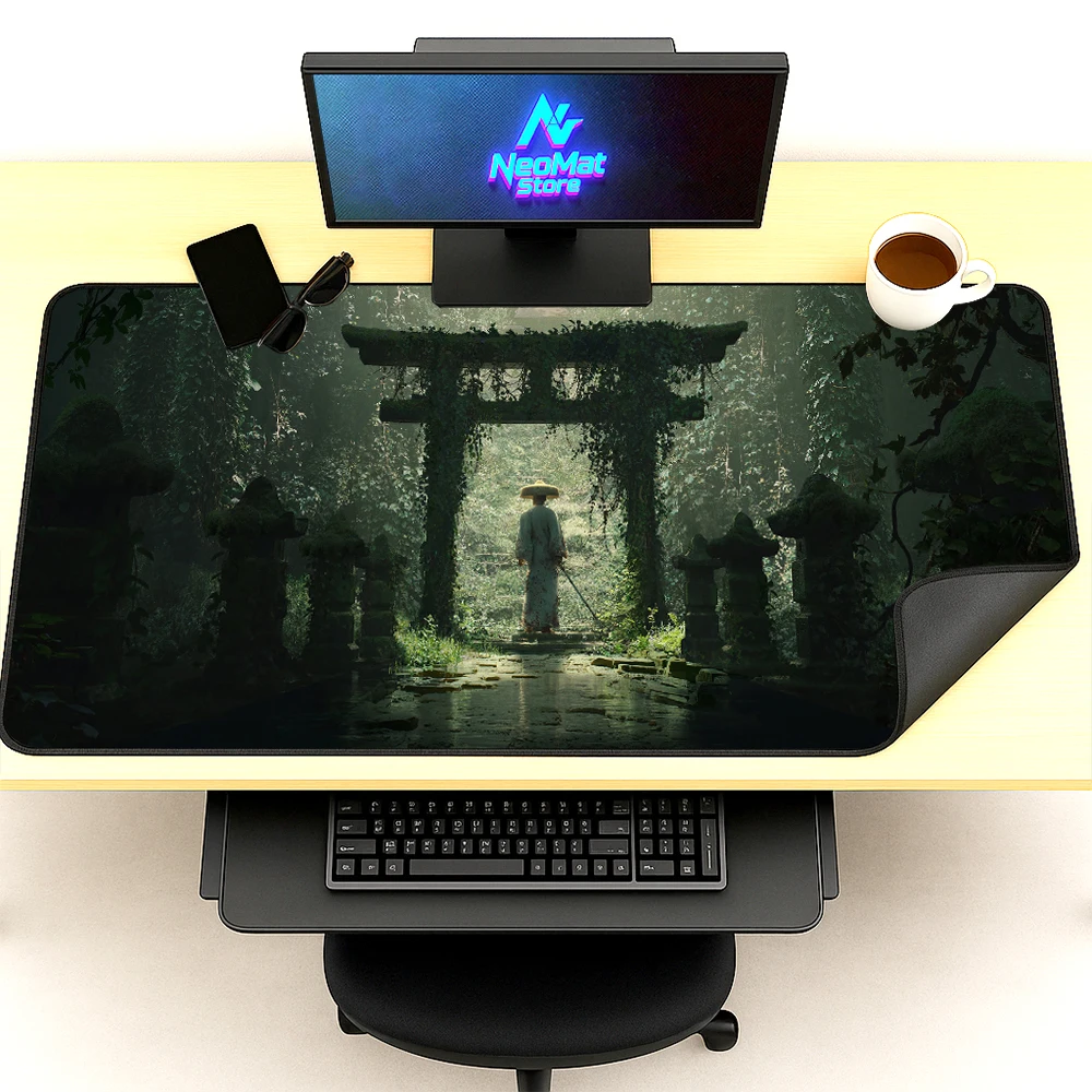 

Katana Mouspad Samurai Коврик для мыши Xxxl 1200x600 Коврики для мыши ПК Украшение стола Ковер Геймер Офисный коврик Японские игровые коврики для мыши