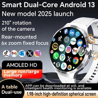 Smartwatch With 1.98 inch Amoled large Screen 210° Rotating Camera GPS Position Health monitoring Android 13.0 Smart Watch Men
