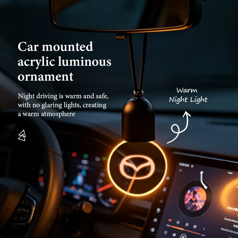 

For Mazda Car Rearview Mirror Decoration Pendant LED Light Retro Bulb Atmosphere Light Axela Speed 6 CX3 CX4 CX5 CX7 CX8 CX9 MS