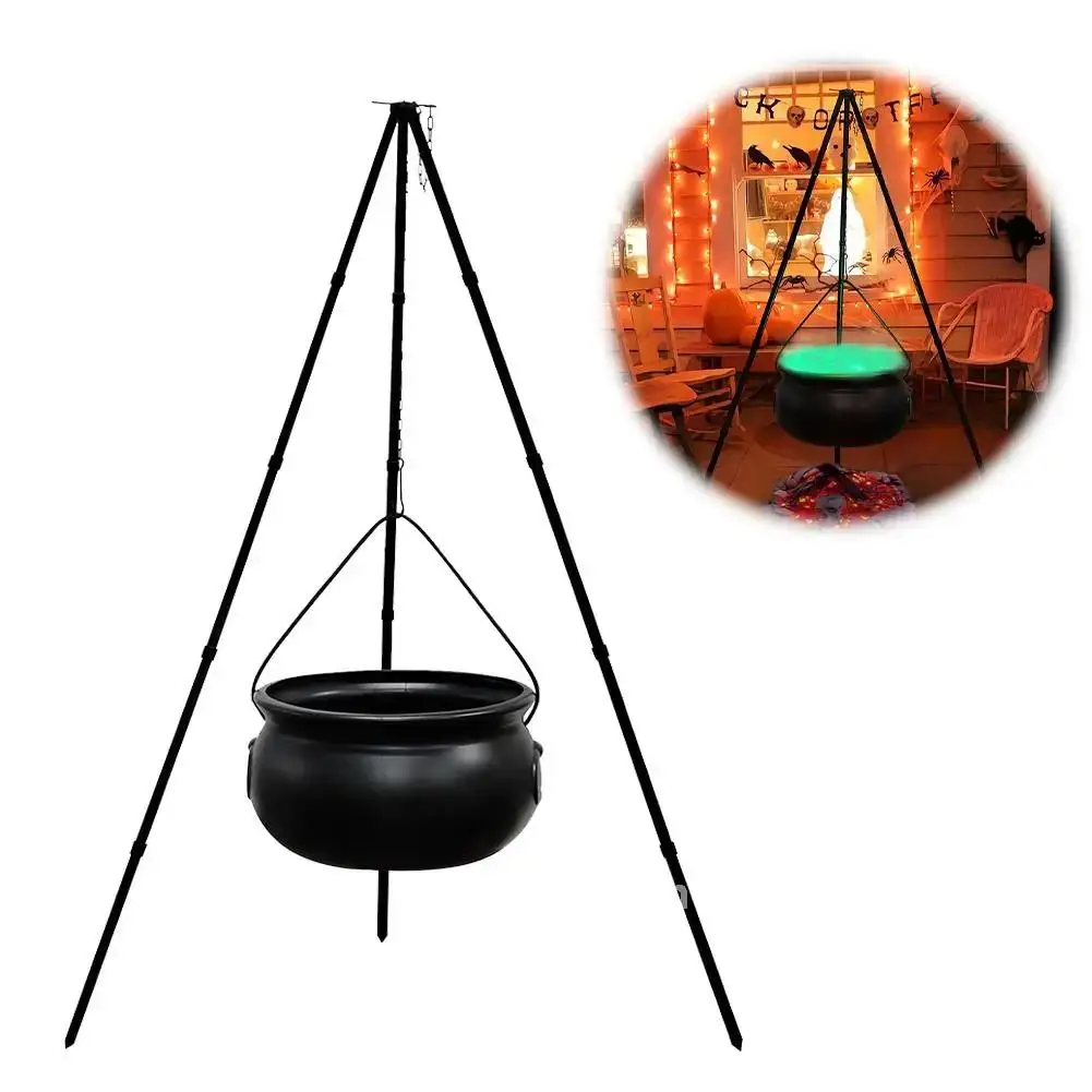 Halloween Decorations Outdoor Large Witches Cauldron On Tripod With Lights For Halloween Party Indoor Porch Outdoor Yard De W7o5