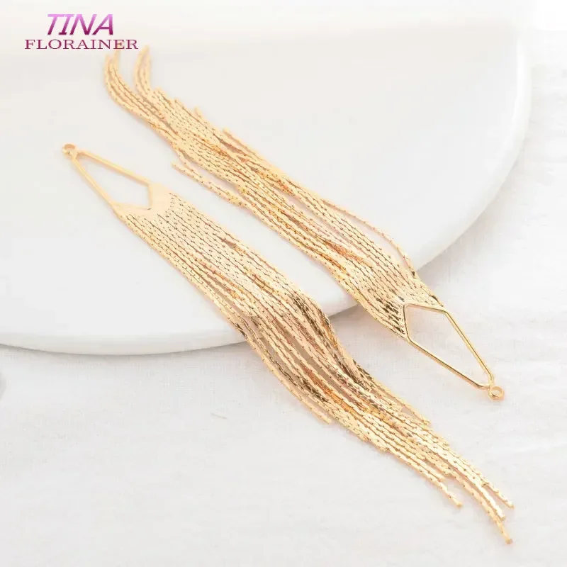 125MM 14K Gold Color Brass Chain Tassel Charms Pendants High Quality Jewelry Making Supplies Diy Findings
