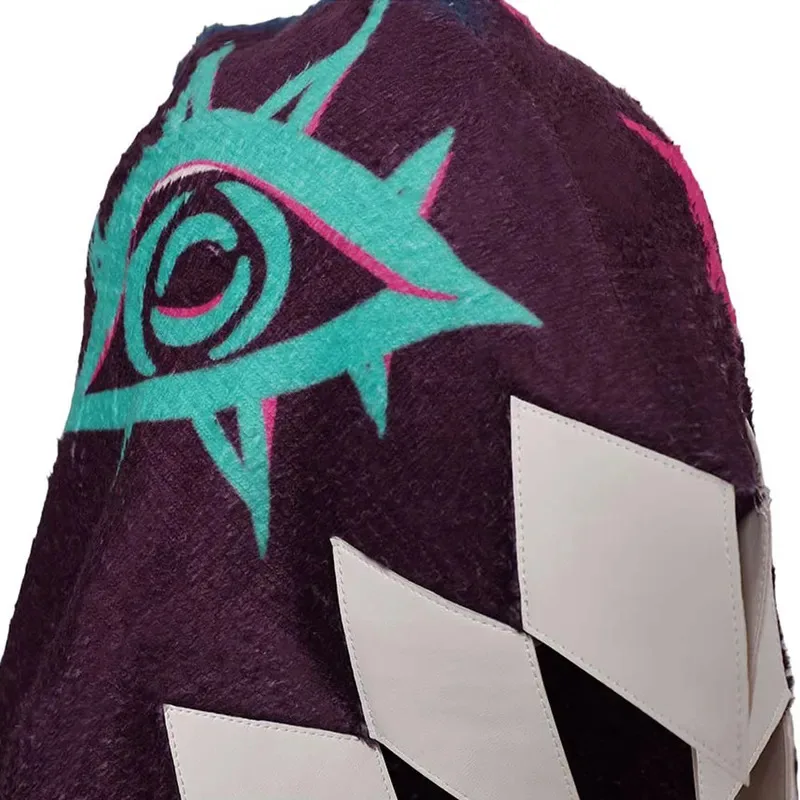Game LOL Arcane Jinx Cosplay Flannel Hat TV 2 Acrane Figure Jinx Purple Printed Cap Headwear Costume Accessories Halloween Suits