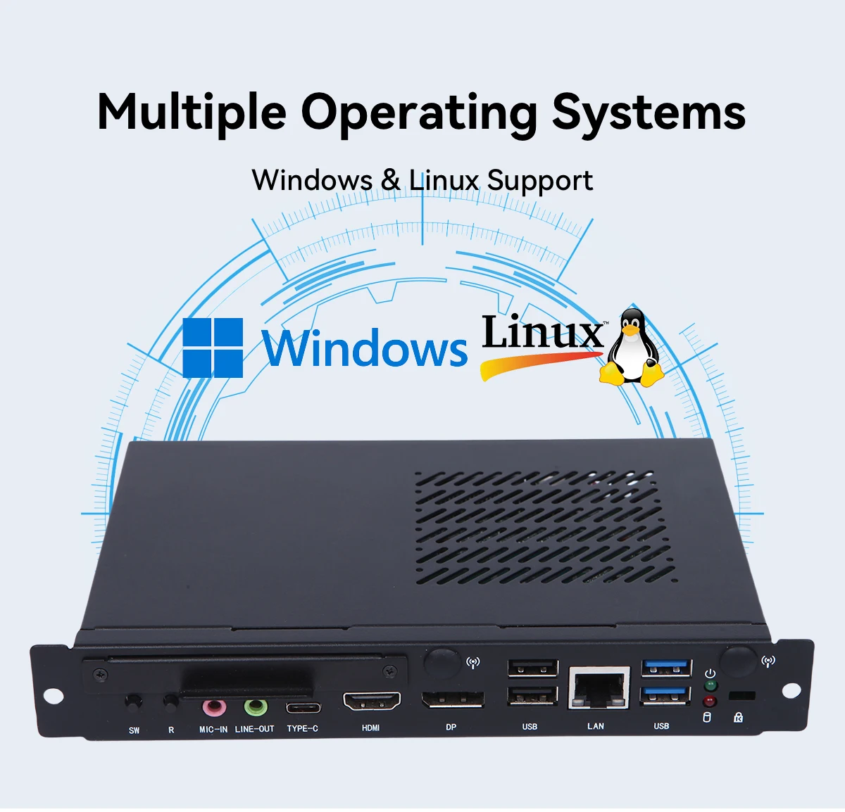 Int e l C ore 12th 13th Gen I5  1235U 12450H I7 12650H 1270P OPS Computer for Office School Use 80 Pins Interactive Device OPS