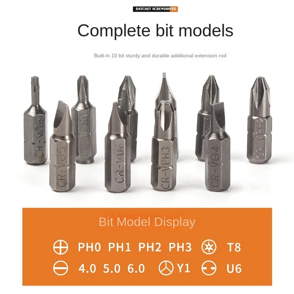 Multifunctional Ratchet Screwdriver Set Telescopic Screw Driver Magnetic Combination Maintenance Cross Kit Repair Tool 11 In 1