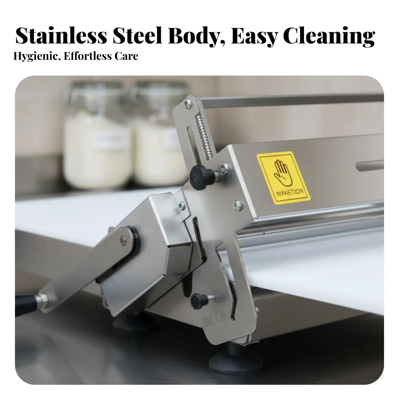 

Hand Crank Puff Pastry Machine Adjustable Thickness Puff Pastry Laminator Manual Pastry Sheeter Easy to Operate for Restaurant