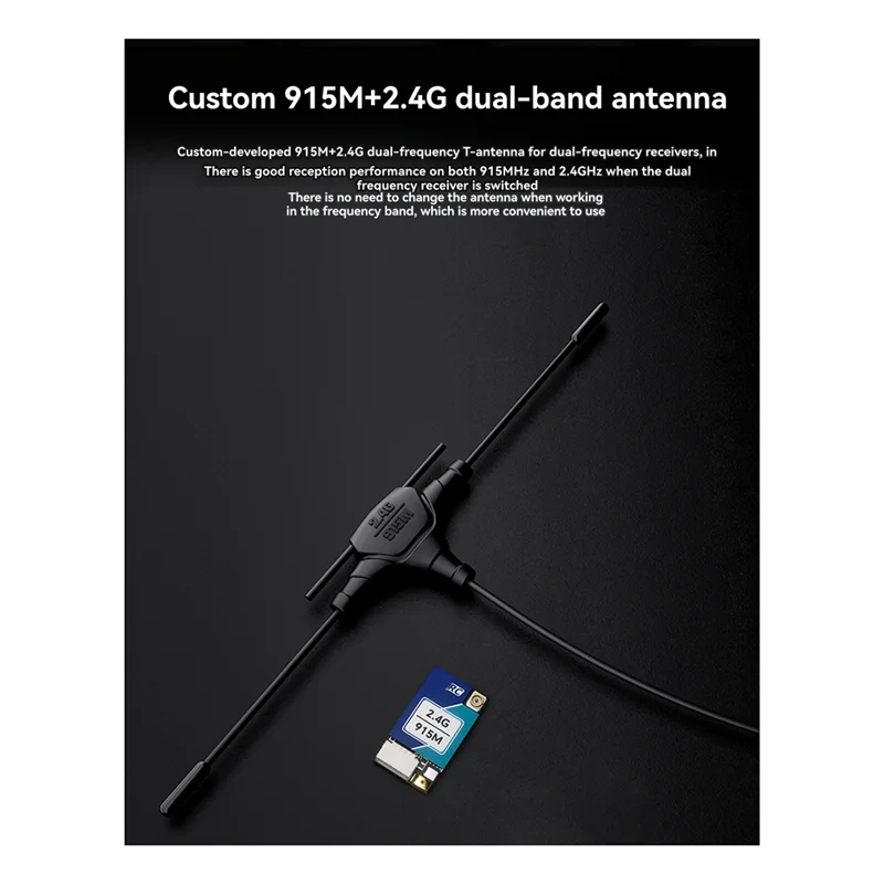 SQPP-para ELRS Nano 915M/2,4G receptor de doble banda DIY FPV Quadcopter piezas de drones de largo alcance Wifi incorporado ESP32-C3 Chip LR1121